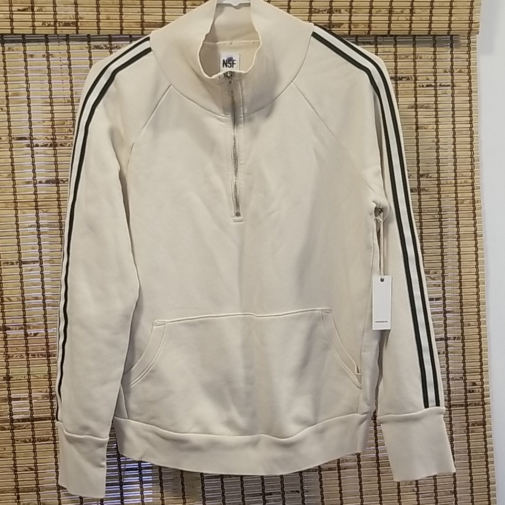 NWT NSF zipper pullover athleisure sweatshirt